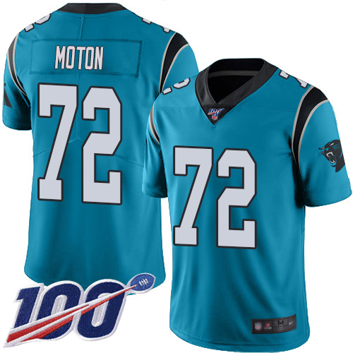 Carolina Panthers Limited Blue Youth Taylor Moton Jersey NFL Football #72 100th Season Rush Vapor Untouchable